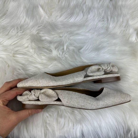 J. Crew Factory Bow-Back Flats in Gold - Picture 3 of 6